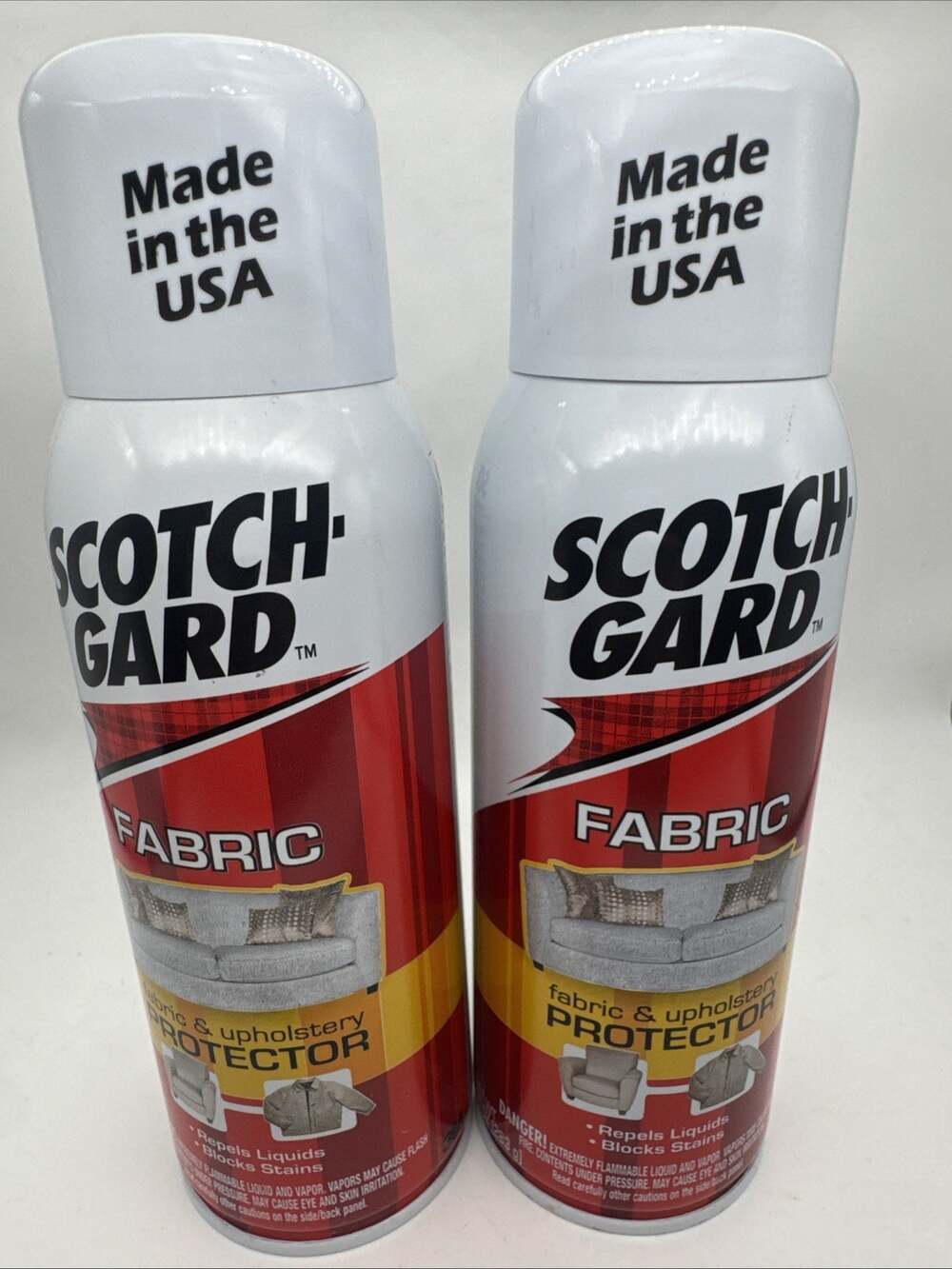 Scotch Gard Fabric & Upholstery Protector 10 oz Original Formula 2007 Lot Of 2